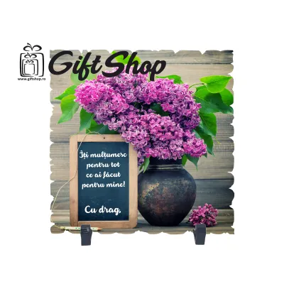 Iti multumesc pentru tot ce ai facut pentru mine, placheta cu mesaj